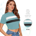 Horizontal Striped Fitted Crop Top - NextBuy