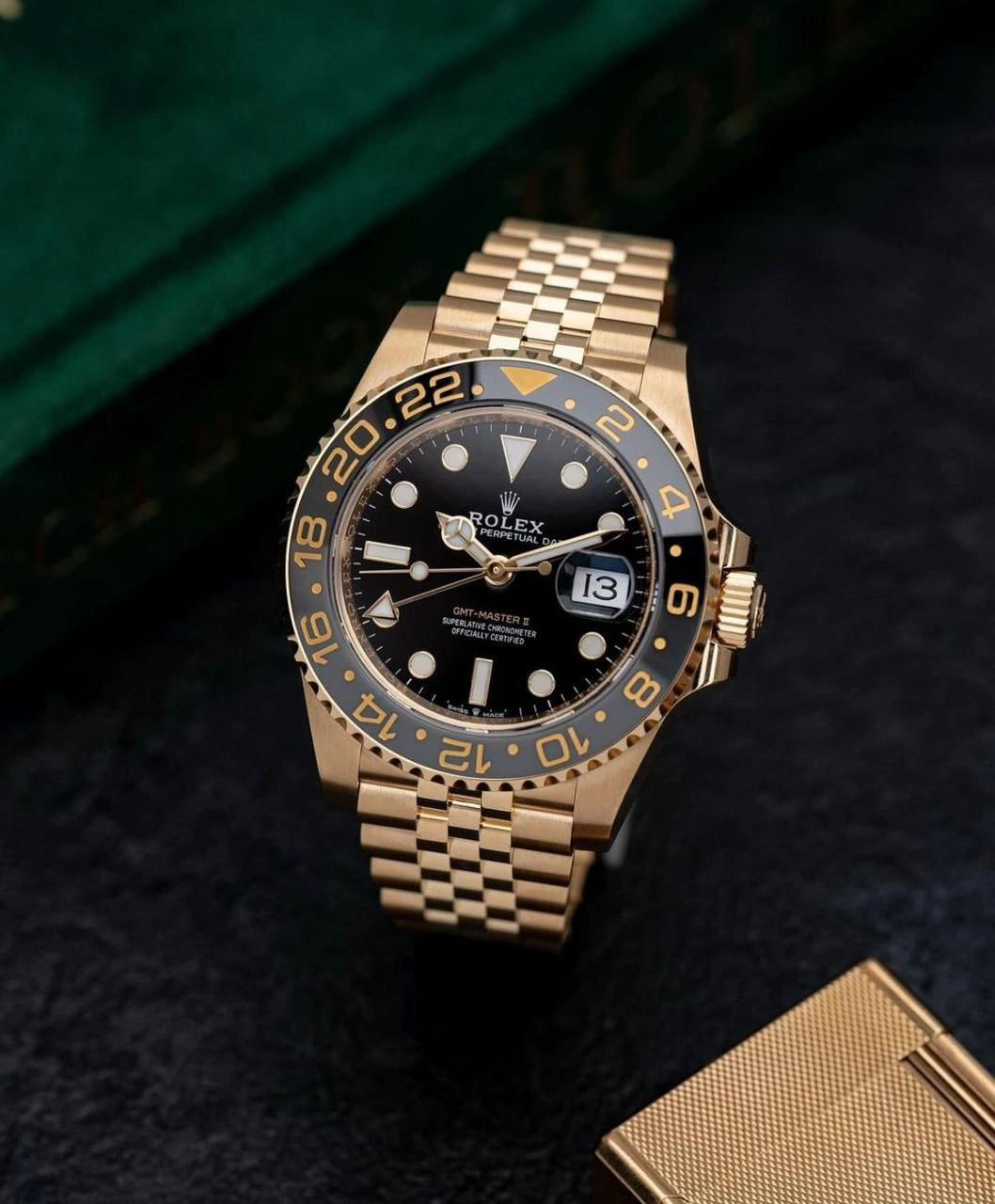41mm gold metal strap wrist watch
