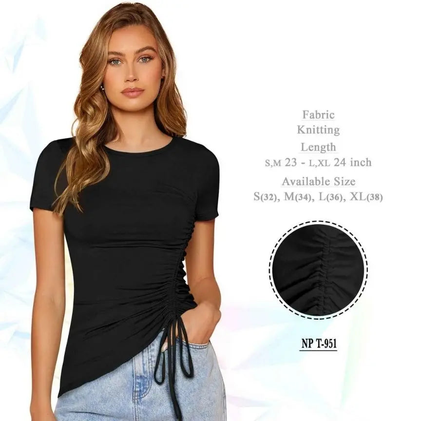 Polyester Solid Fancy Top - NextBuy