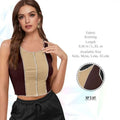 Women's Western Polyester Modern Fit Sleeveless Round Neck Solid Striped Short Length Stylish Regular - NextBuy