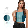 Women's Western Polyester Modern Fit Sleeveless Round Neck Solid Striped Short Length Stylish Regular - NextBuy