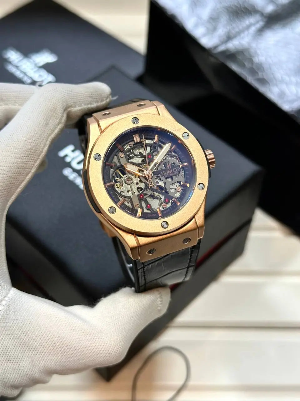  Gold Dial Copper Case Watch