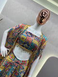 DESIGNER FANCY WESTERN STYLE CREAP SILK PRINTED AND COIN LACE WORK KOTI, BLOUSE WITH WESTERN BOTTOM - NextBuy