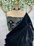Black Colour Sequence Work Designer Saree For Girls - NextBuy
