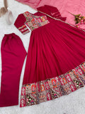 Designer Party Wear Look Full Heavy Embroidery Sequence Work Gown With Fully Stiched and Dupatta Ready to Wear NextBuy
