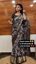 Cotton Print With Jacquard Border Gown Saree Design Launch NextBuy