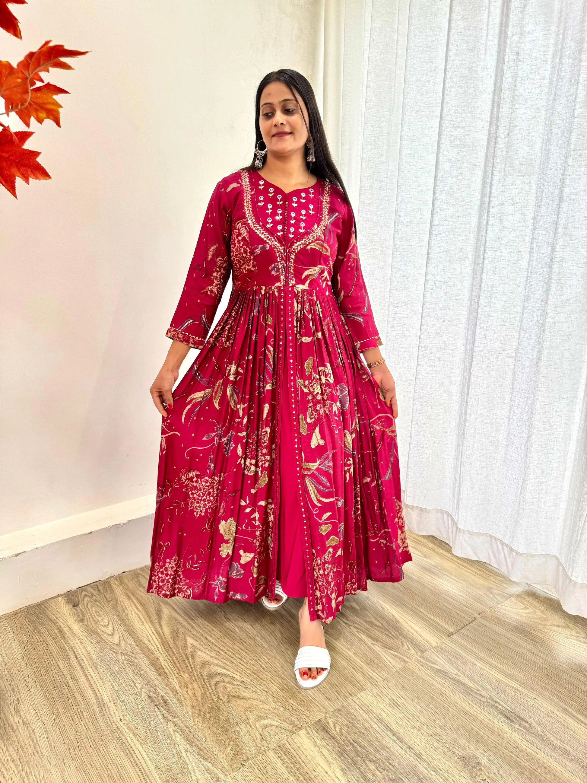Party Wear Exquisite Hand Embroidered And Handwork Gown NextBuy