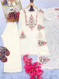 White Embroidery Work Readymade Palazzo Suit NextBuy