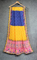 Elegant Soft Butter Silk Lehenga – Digital Print & Mirror Work NextBuy