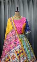 Elegant Soft Butter Silk Lehenga – Digital Print & Mirror Work NextBuy