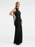 Imported One Shoulder Women's Party Red Satin Dress NextBuy