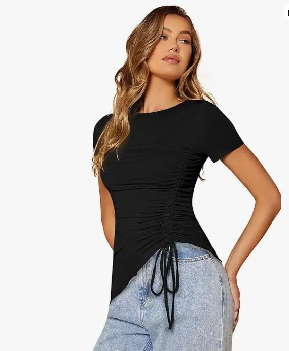 Polyester Solid Fancy Top - NextBuy