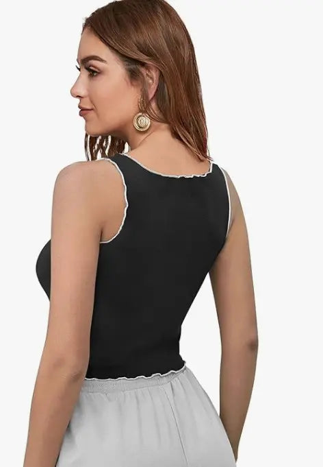 Women's Western Polyester Modern Fit Sleeveless Round Neck Solid Striped Short Length Stylish Regular - NextBuy