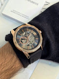 Close-up of Armani Exchange Skeleton Dial