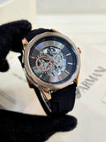 Armani Exchange Skeleton Watch with Transparent Dial