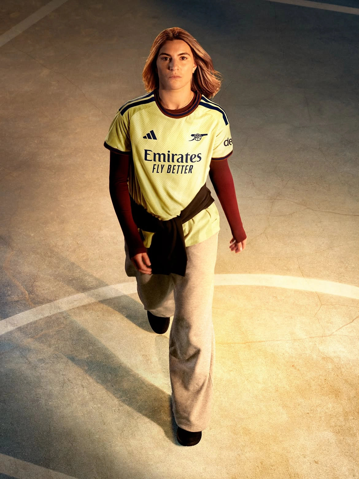 Arsenal yellow football jersey short sleeve