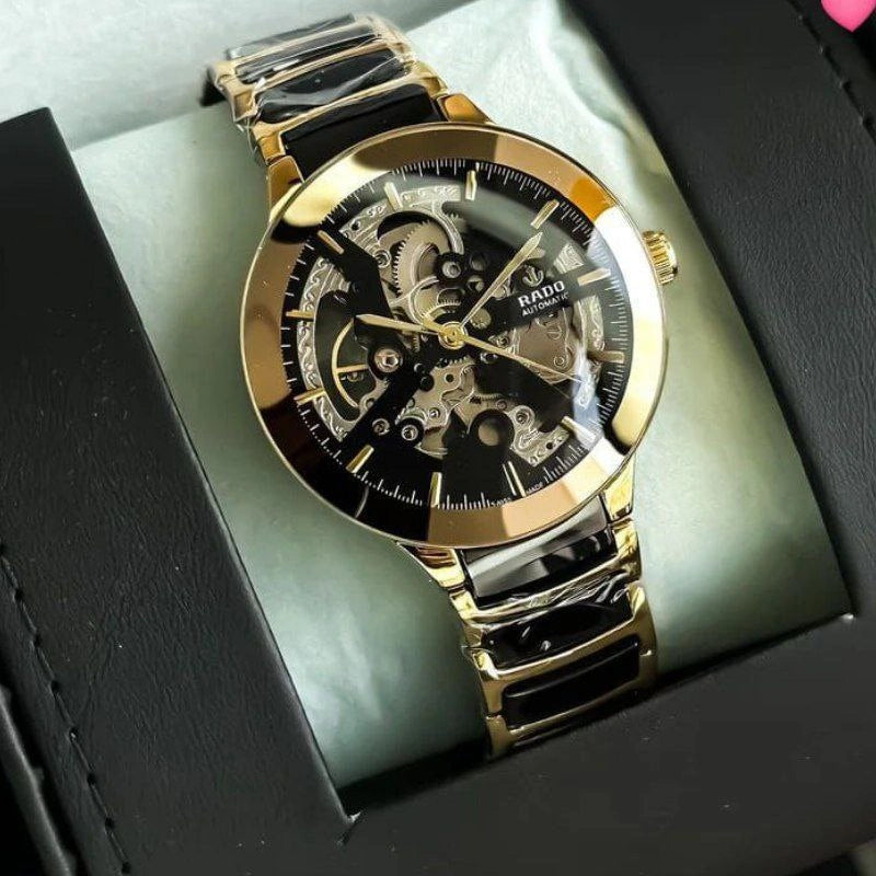 Automatic self winding skeleton dial watch
