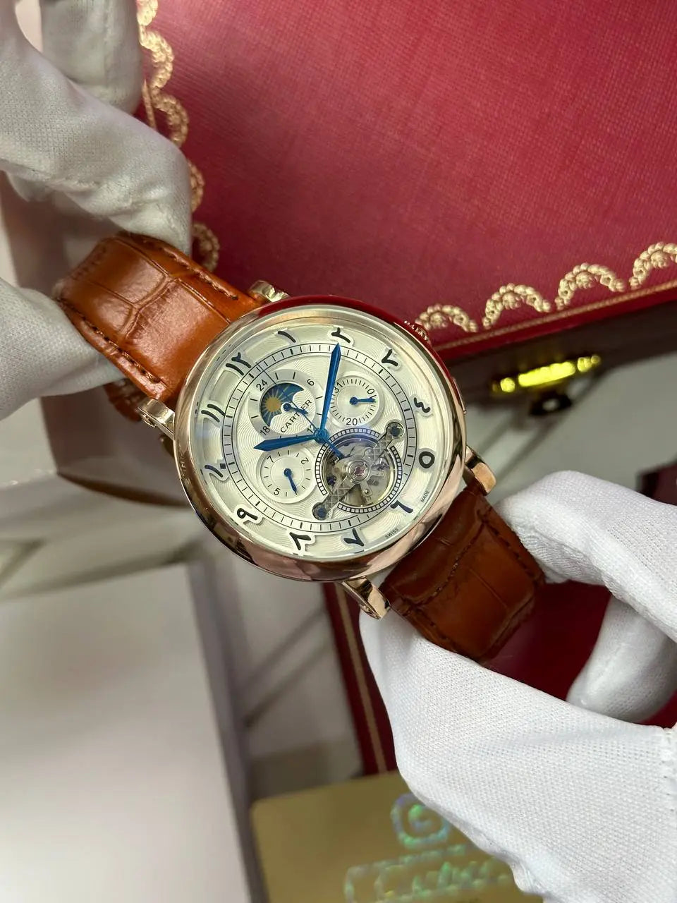 transparent back automatic watch