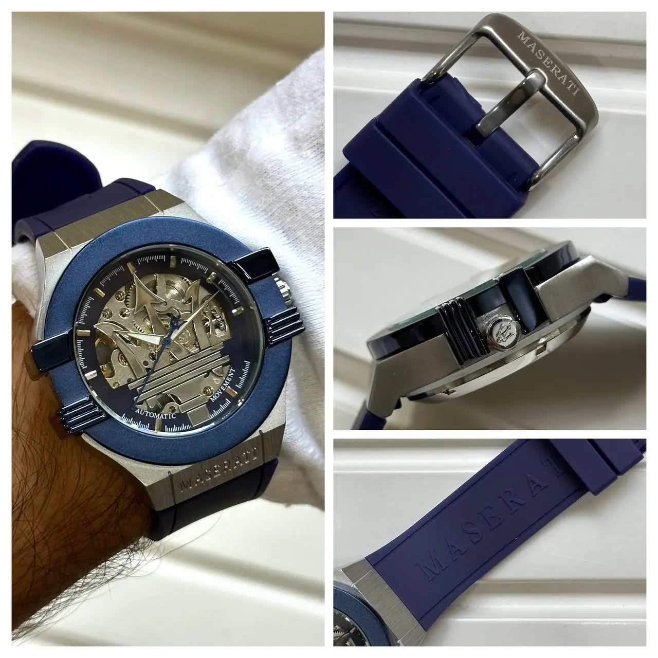 Maserati automatic watch visible back