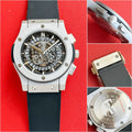 Hublot watch with stopwatch and date feature