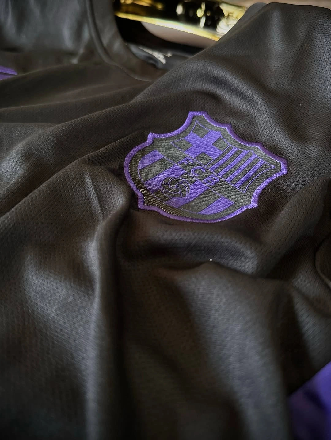 black purple football jersey and shorts set