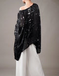 Black and White Kaftan Top with Pleated Pants