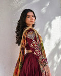 Digital print design on lehenga set