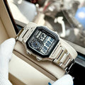 Casio stainless steel bracelet clasp detail