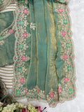 festive silk saree with embroidery