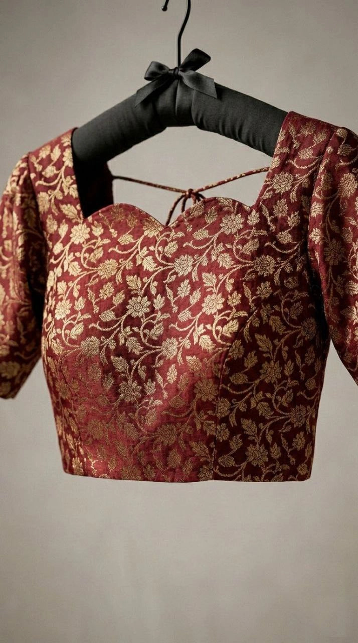 Cream flared lehenga with wine dupatta women ethnic wear