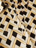 Contemporary Geometric Pattern Dress