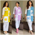 Elegant cotton kurti and pant set for festivals