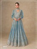 heavy work wedding anarkali dress