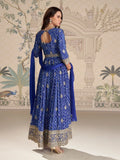 Digital print anarkali gown with dupatta