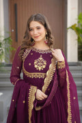 Matching dupatta with sequins