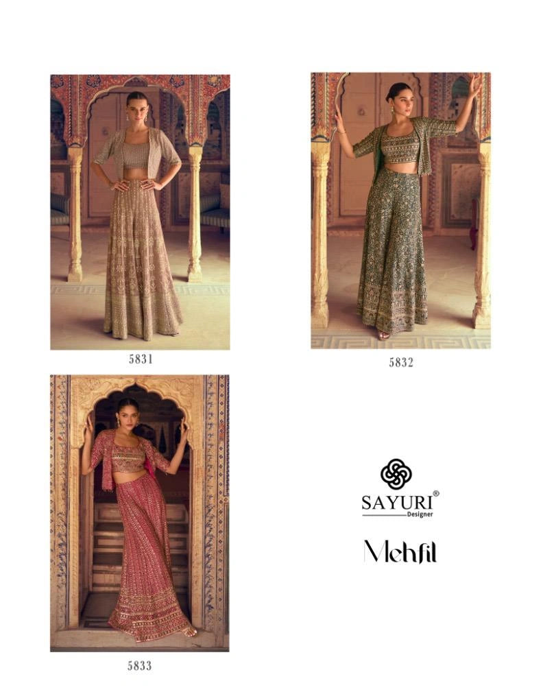 embroidered georgette outfit women