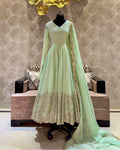Women's embroidered gown set