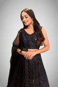 Net blouse with embroidery