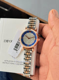 Blue dial Emporio Armani ladies analog watch