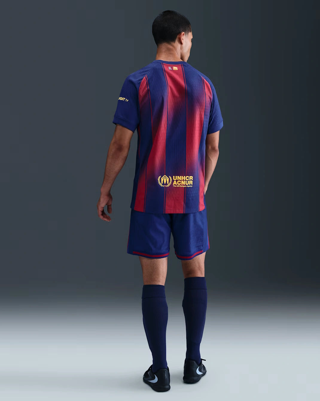 FC Barcelona club crest on football jersey