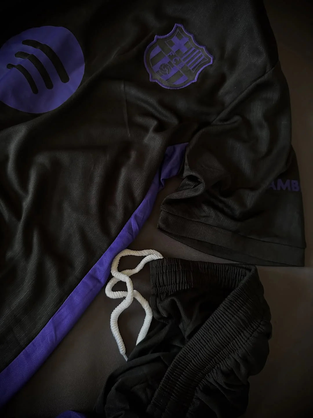 fc barcelona inspired sportswear set front view