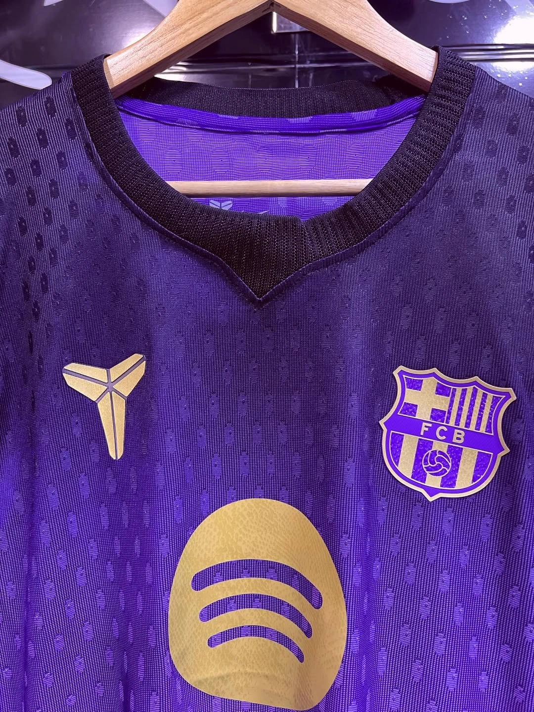 FC Barcelona player edition football shirt purple design