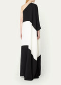 Elegant fluid crepe silk maxi dress for women