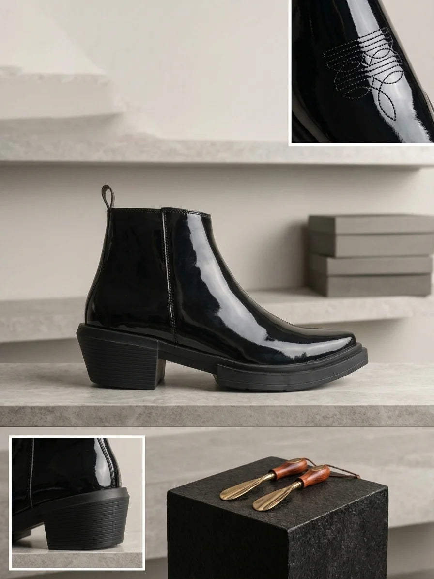 Formal black Chelsea boots for men