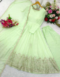 Fox georgette gown with dupatta