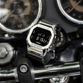 Black G-Shock digital watch with electro-luminescent backlight