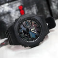 Black G-Shock GA2100 sports watch with digital display