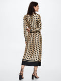 Women's Long Sleeve Persian Silk Dress