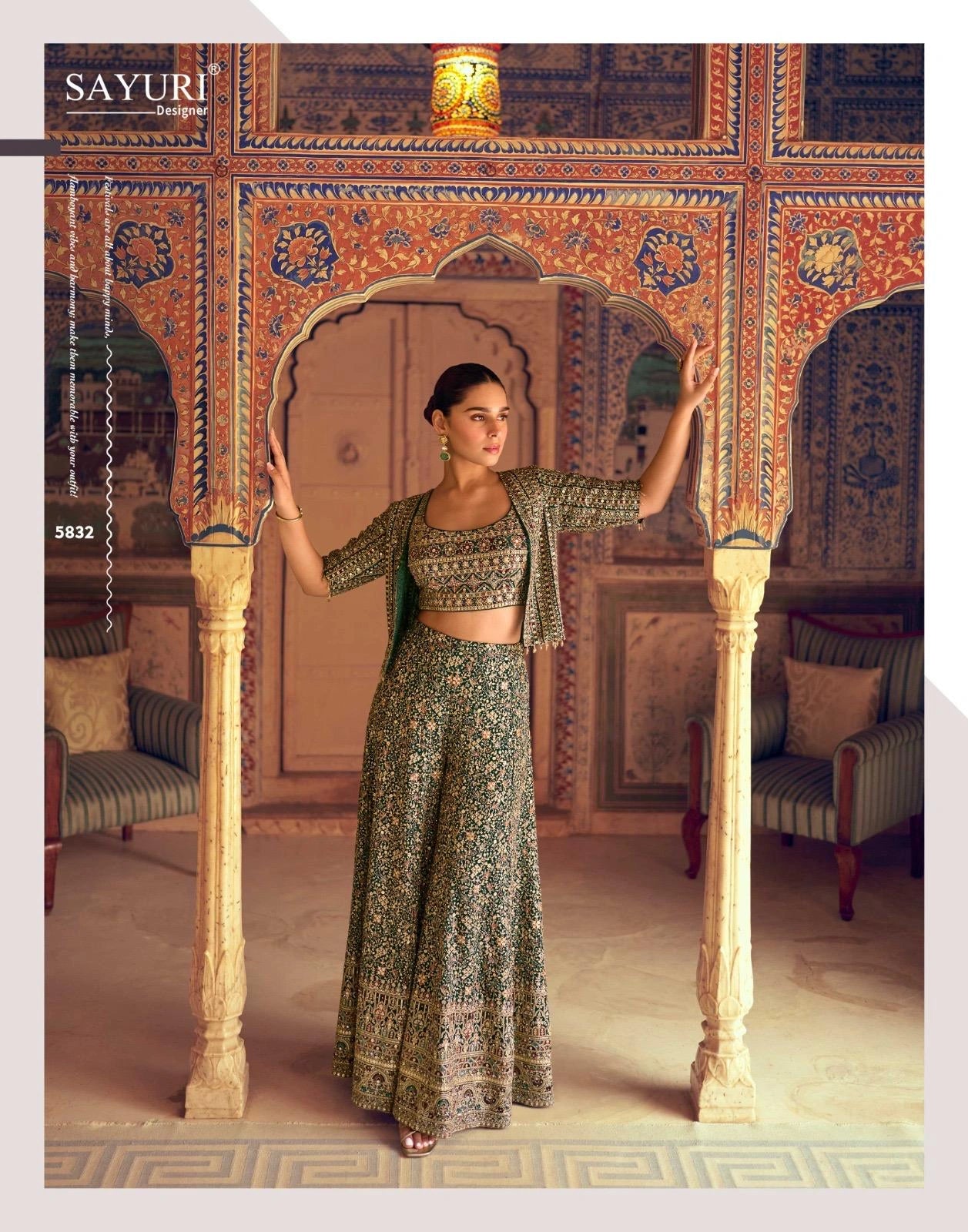 georgette embroidered palazzo set women