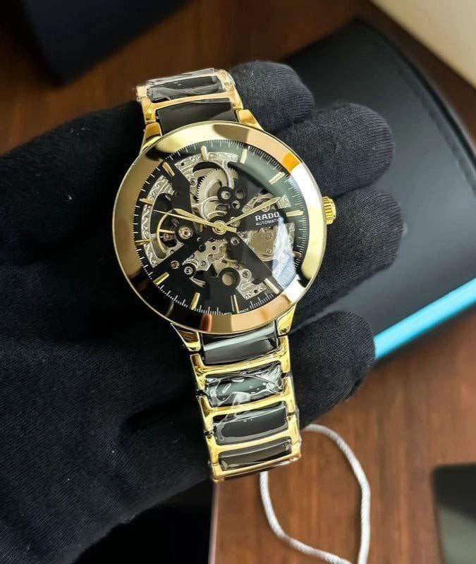 Gold stainless steel men formal watch
